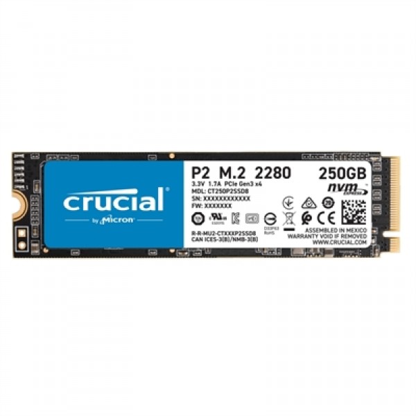 Crucial ct250p2ssd8 p2 ssd 250gb m.2  nvme pcie