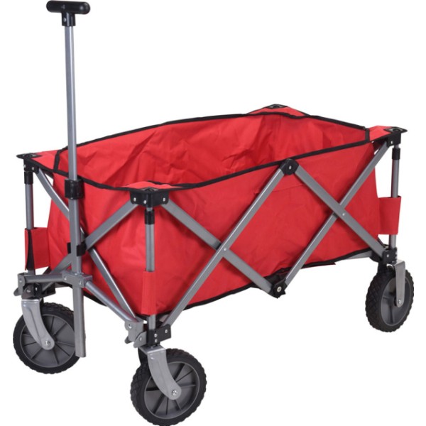 Carro plegable 91 x 47 x 52 cm color rojo