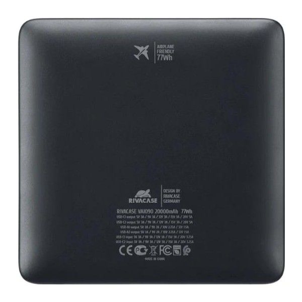 Rivacase va1090 powerbank 20000mah turbo pd 100w