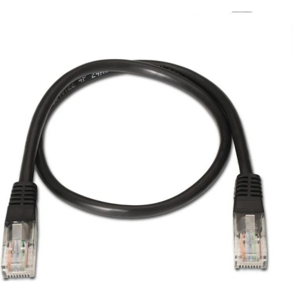 Aisens latiguillo rj45 cat.6 utp awg24 negro 0.5m