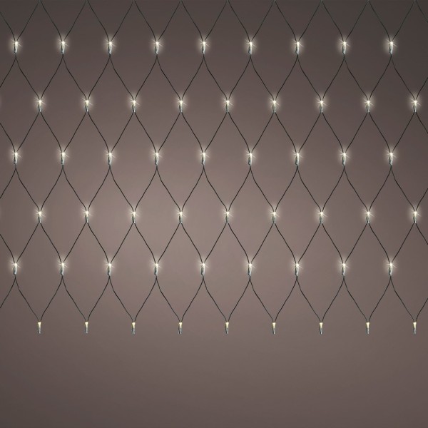 Red de luces con función fija, uso exterior, blanco cálido, 180 leds, 2 x 2 m